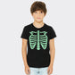 Kids Glow In The Dark Skeleton T-Shirt - Childrens Halloween Shirt Costume