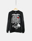 Halloween Pregnancy Sweatshirt - Maternity Pregnant Halloween Skeleton Shirt