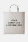 Under Caffeinated And Overwhelmed Tote Bag - Coffee Caffeine Addict Shopping Market Grocery