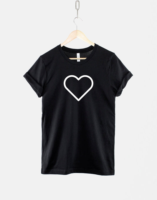 Heart Symbol TShirt - Good Vibes Love Shape Mantra Slogan T Shirt