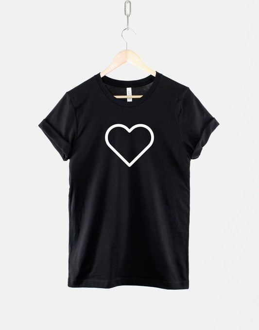 Heart Symbol TShirt - Good Vibes Love Shape Mantra Slogan T Shirt