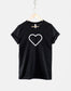 Heart Symbol TShirt - Good Vibes Love Shape Mantra Slogan T Shirt