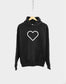 Heart Symbol Hoodie - Good Vibes Love Shape Mantra Sweatshirt