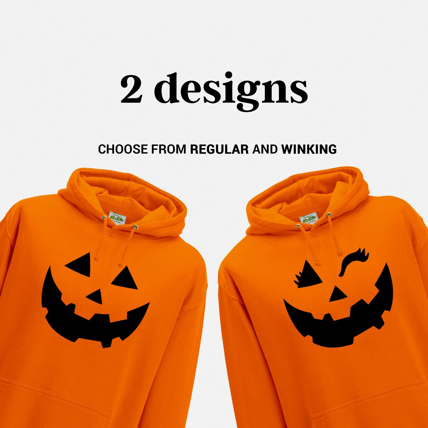 Orange Pumpkin Face Halloween Hoodie - Halloween Costume Sweatshirt