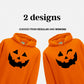 Orange Pumpkin Face Halloween Hoodie - Halloween Costume Sweatshirt