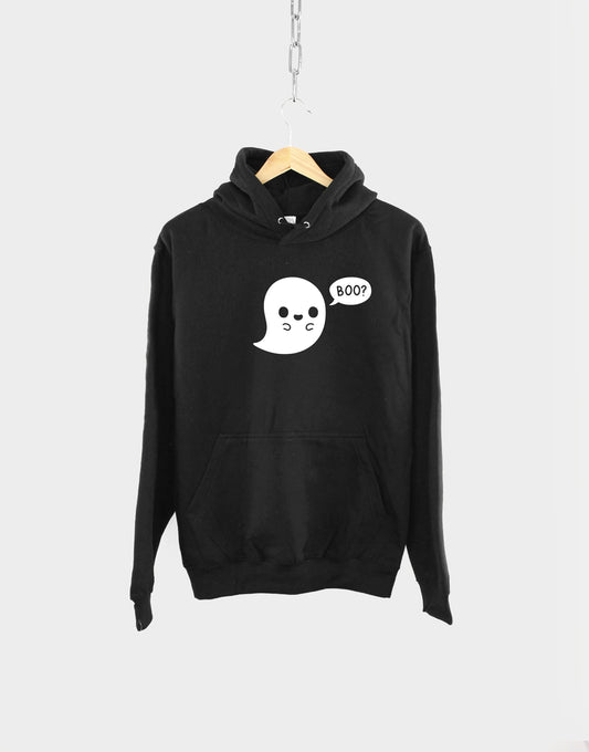 Halloween Ghost Black Hoodie - Cute Ghost Boo Hoody Sweatshirt