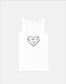 Geometric Heart Symbol Tank Top - Good Vibes Absract Love Shape Mantra Vest