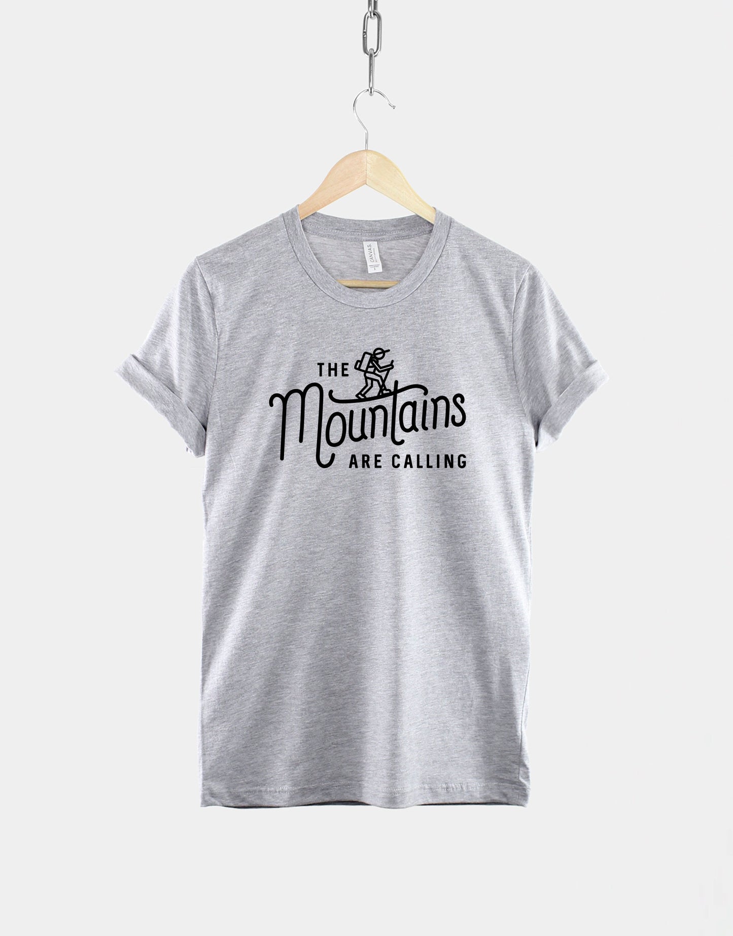 The Mountain Is Calling Tshirt - Hiking Rock Climbing T Shirt