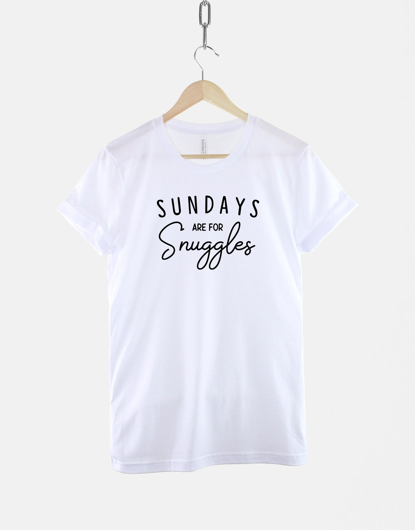 Sundays T-Shirt - I Love Sundays Shirt - Sundays Are For Snuggles Tshirt - Womens Casual T-Shirt