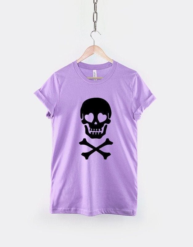 Pastel Goth T-Shirt - Skull And Crossbones Shirt - Pastel Purple Goth Clothing - Pastel Skull TShirt - Pastel Grunge Clothing T Shirt