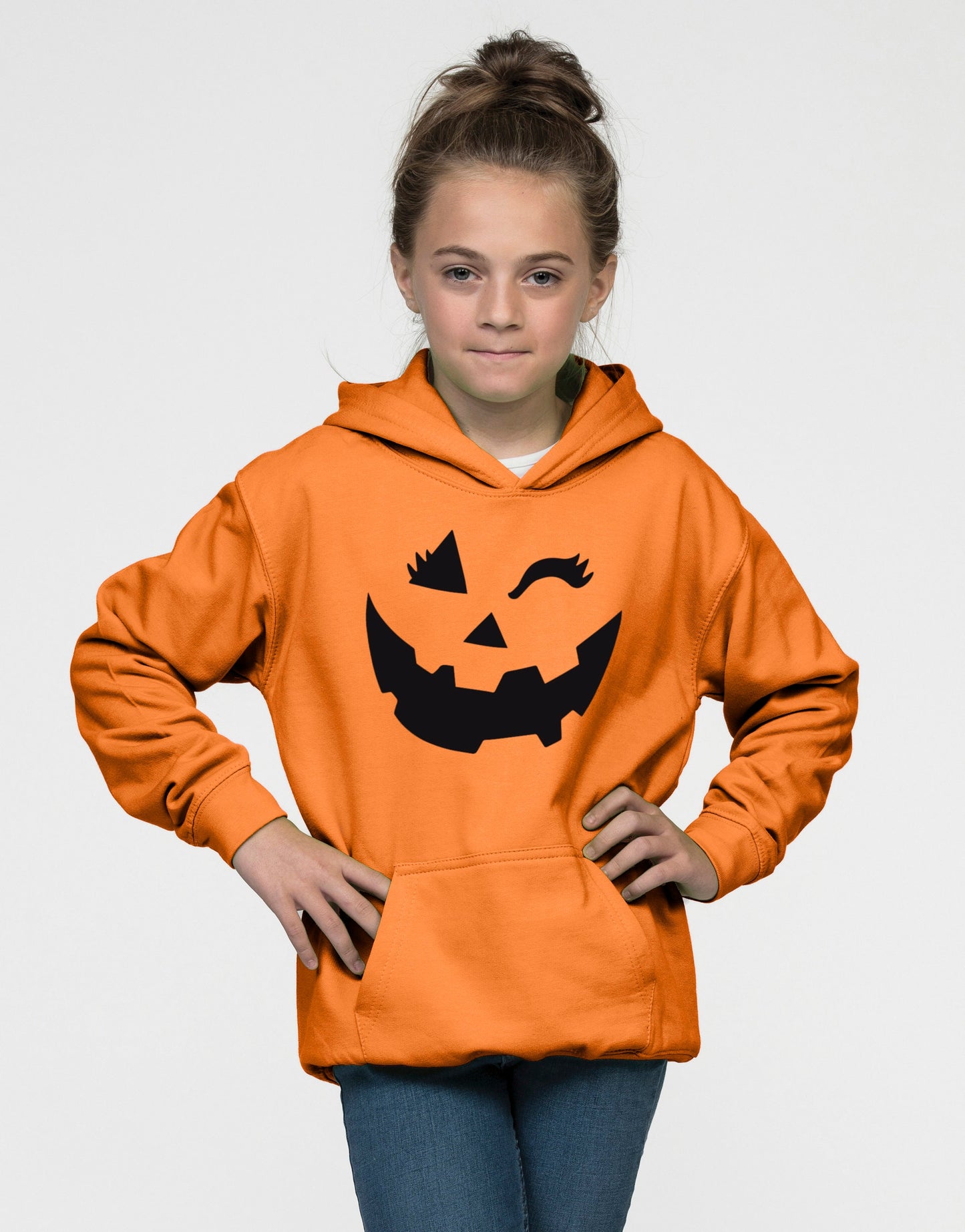 Girls Halloween Pumpkin Hoodie - Girl Halloween Costume Sweatshirt