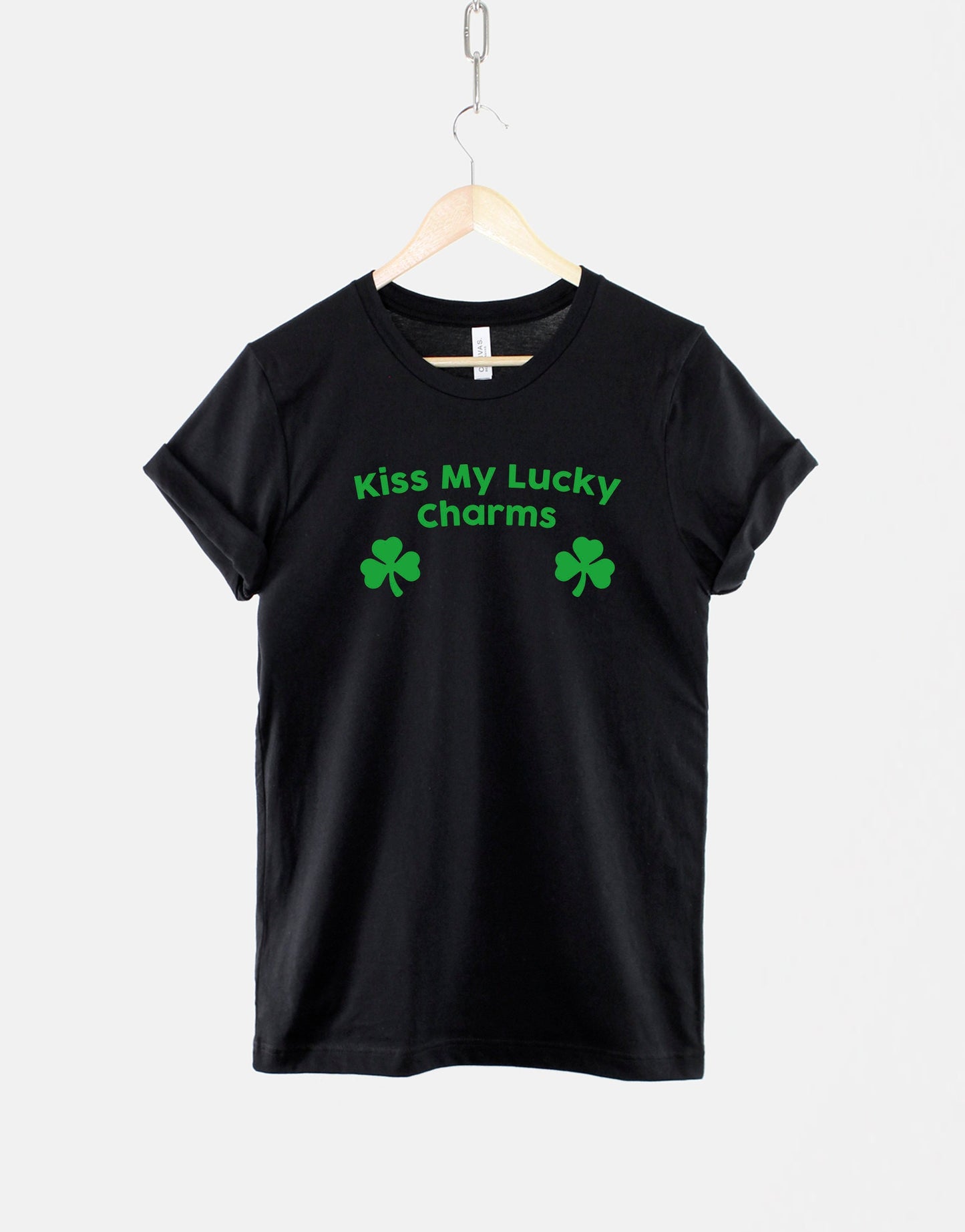 Saint Patricks Day Shirt - Kiss My Lucky Charms Funny St Patrick's Day Green T-Shirt