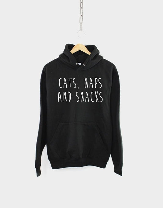 Cats Naps And Snacks Cat Hoodie