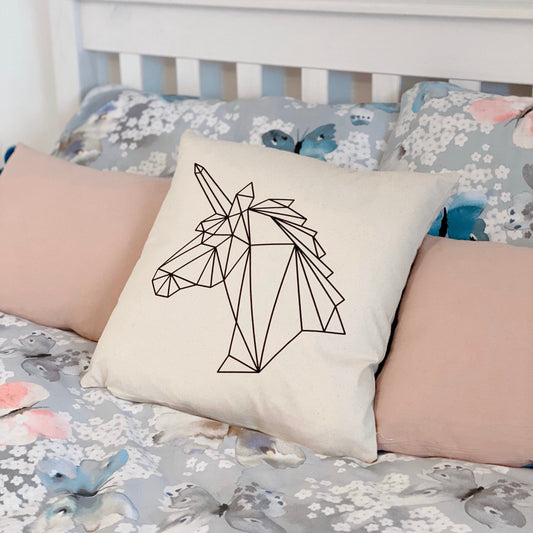 Geometric Unicorns Head Pillow - Geometric Unicorn Head Cushion