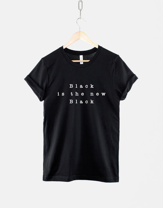 Black Is The New Black T-Shirt - Goth Antisocial Casual Womens Black Goth TShirt