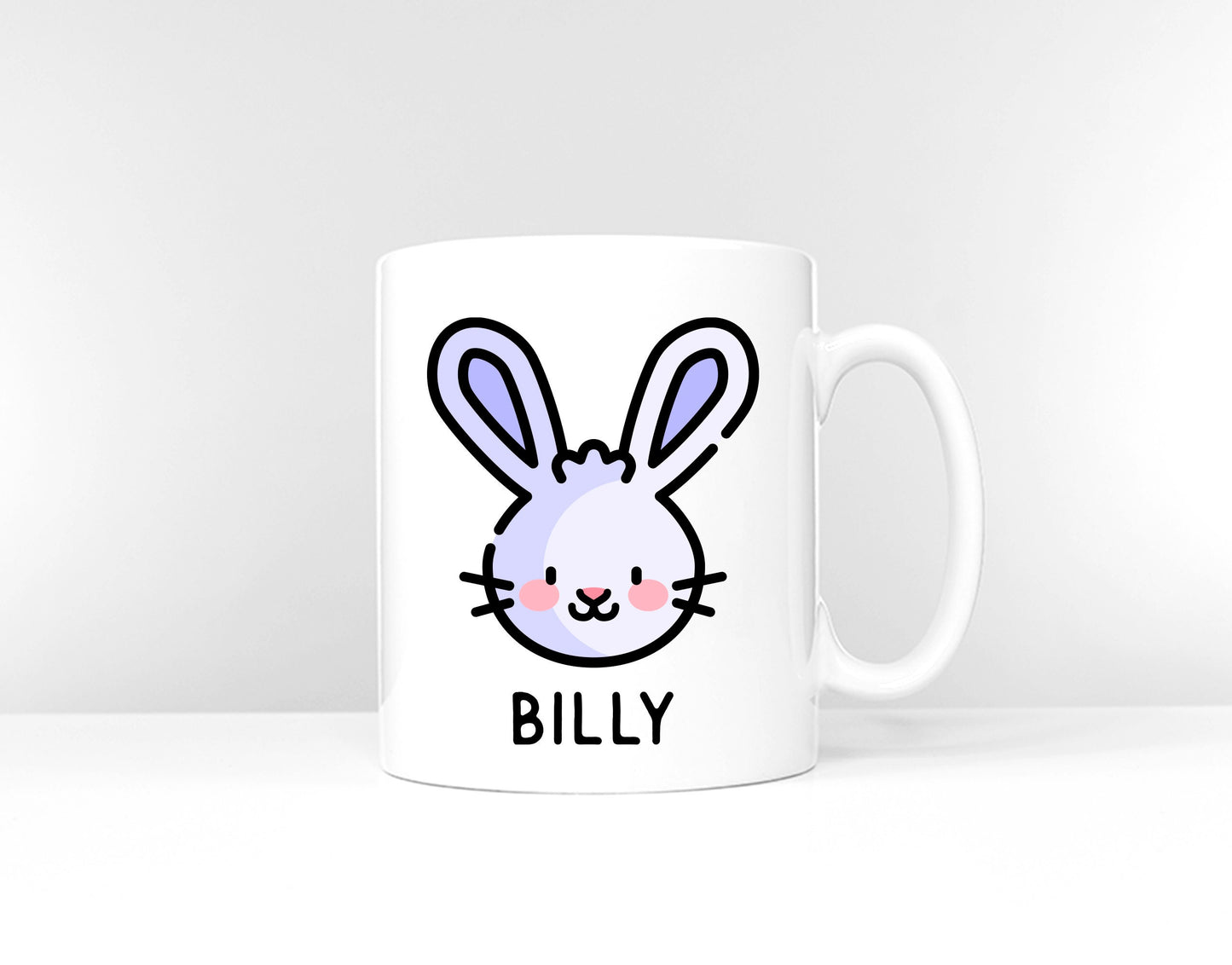 Rabbit Mug - Personalised Rabbit Coffee Mug - Easter Bunny Mug With Personalized Name - Easter Gifts For Kids