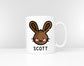 Rabbit Mug - Personalised Rabbit Coffee Mug - Easter Bunny Mug With Personalized Name - Easter Gifts For Kids