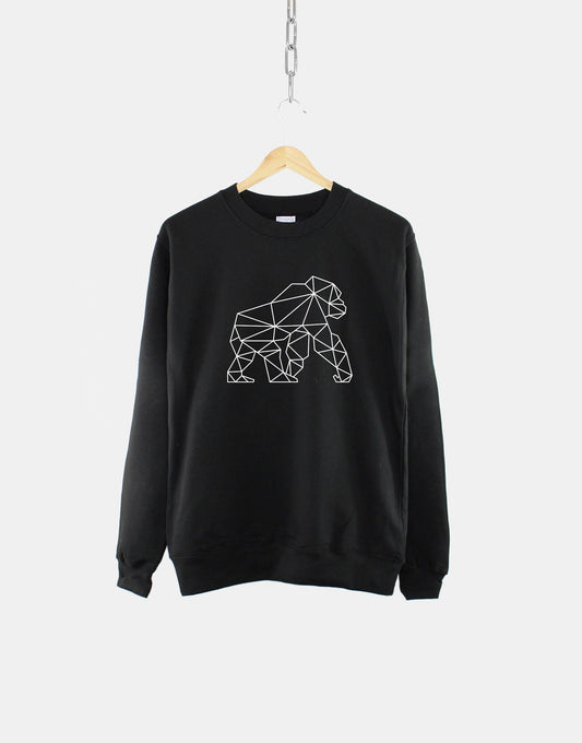 Geometric Gorilla Sweatshirt - Geometric Ape Gorillas Sweat Shirt