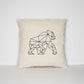 Geometric Gorilla Pillow - Geometric Ape Animal Art Cushion