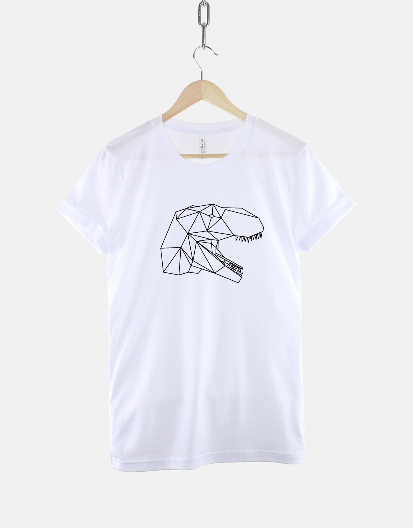 Geometric T-Rex Shirt - Geometric Dinosaur Print T-Shirt