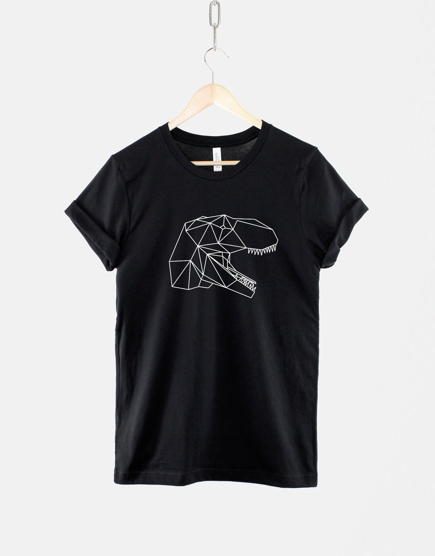 Geometric T-Rex Shirt - Geometric Dinosaur Print T-Shirt