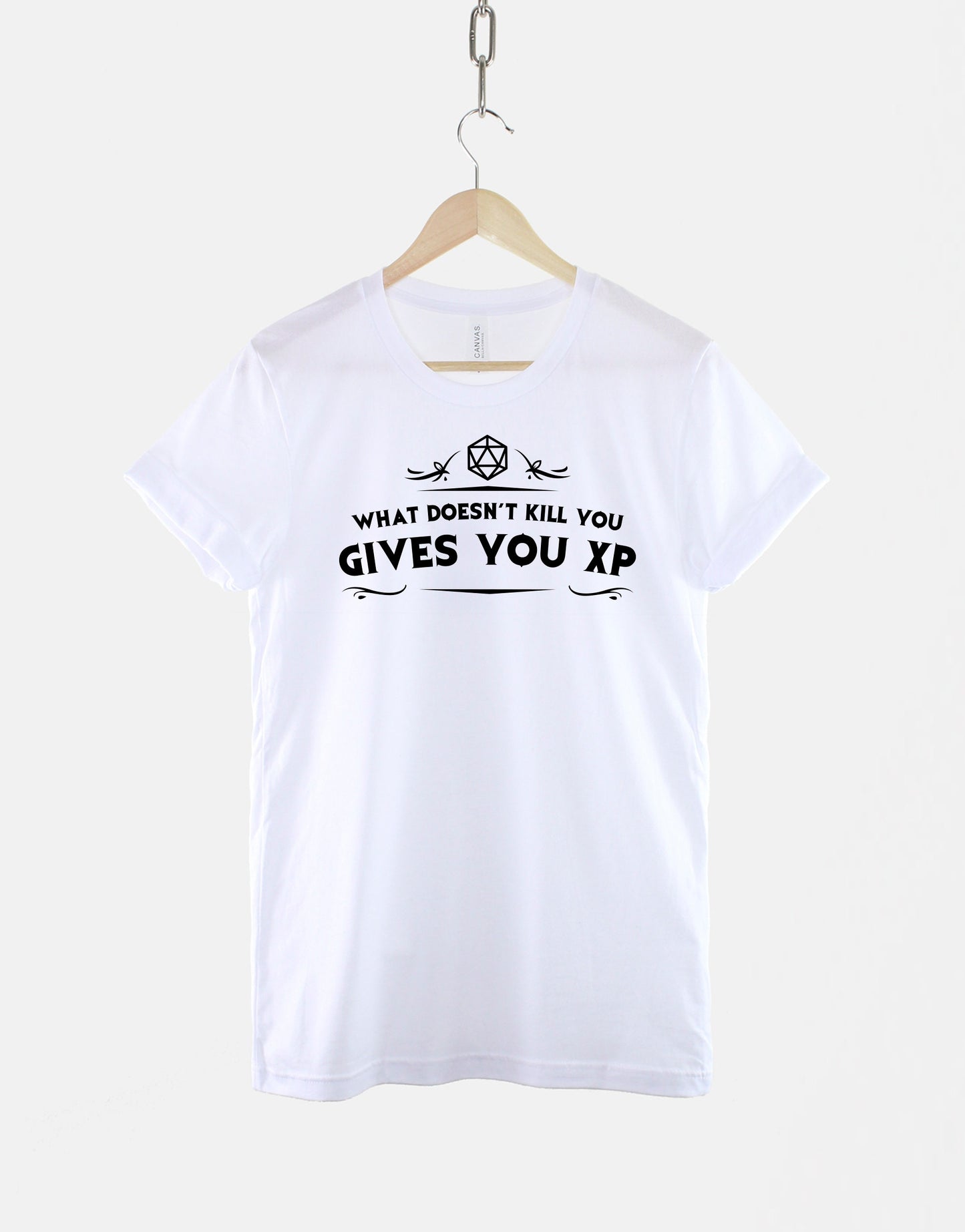 What Doesn't Kill You Gives You XP T-Shirt - Dungeons and Dragons Shirts - D and D Shirt