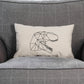 Geometric Dinosaur Pillow - Geometric T-Rex Tyrannosaurus Rex Print Cushion