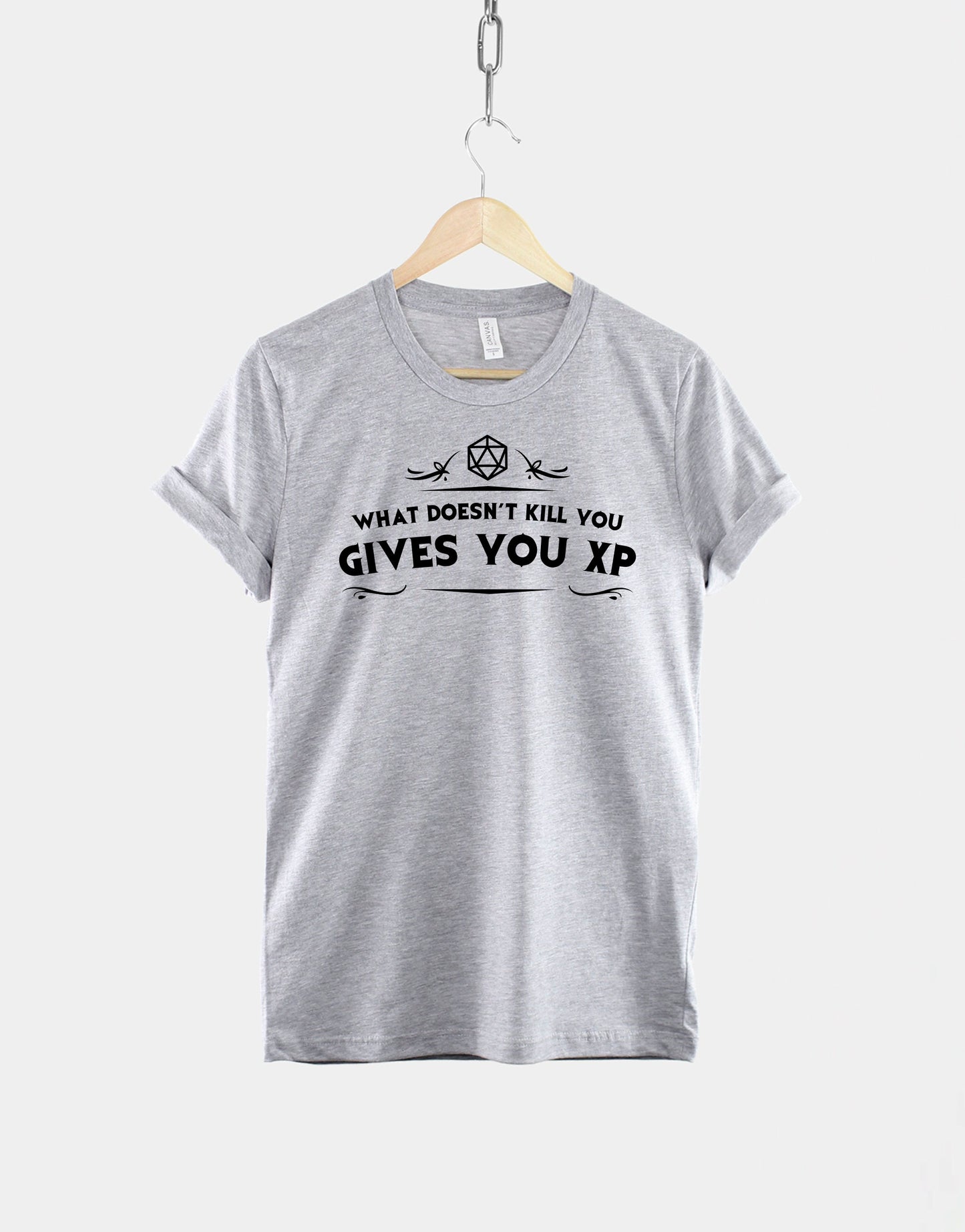 What Doesn't Kill You Gives You XP T-Shirt - Dungeons and Dragons Shirts - D and D Shirt