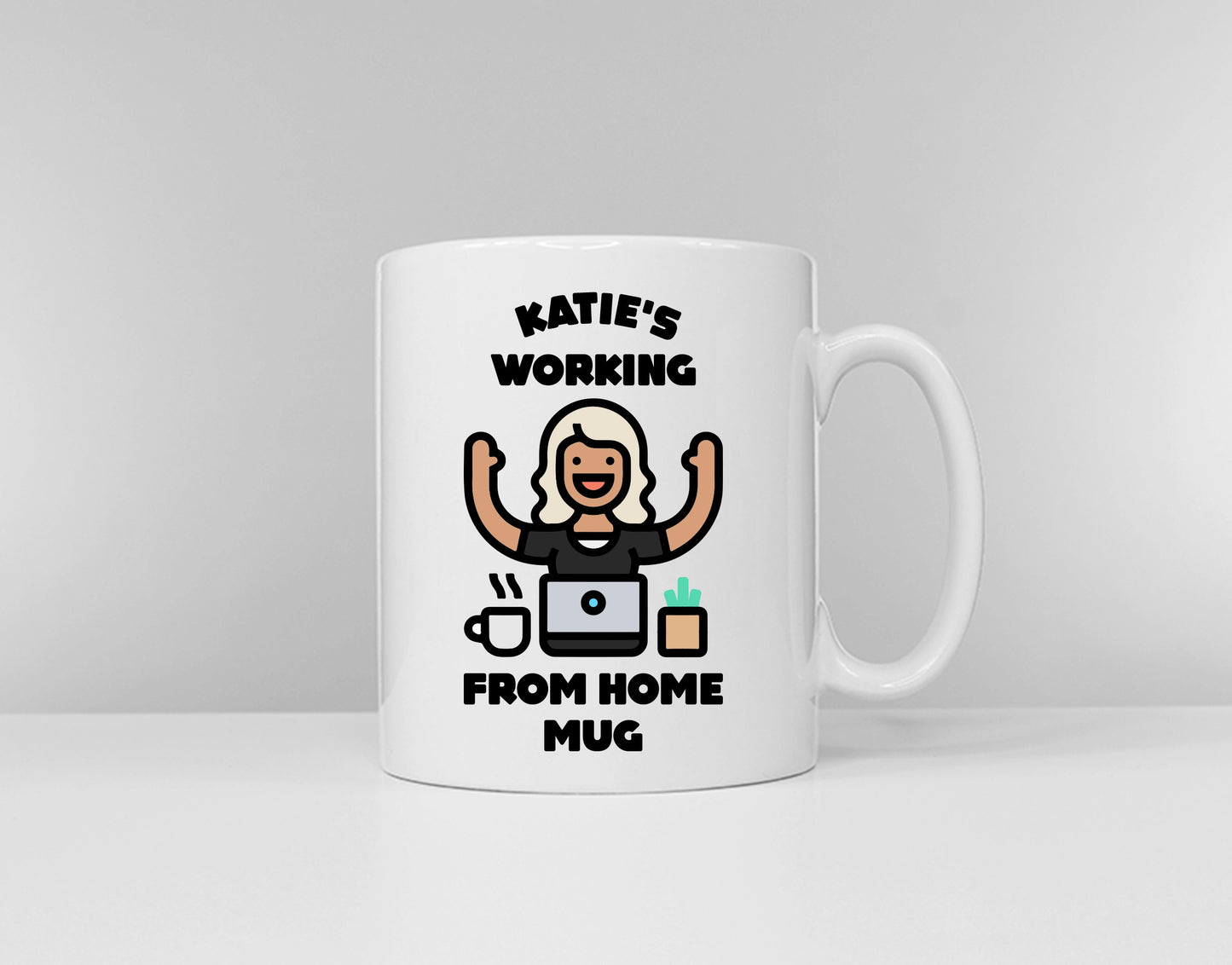 Working From Home Personalized Mug - Custom Home Office Quarantine Lock Down Mugs