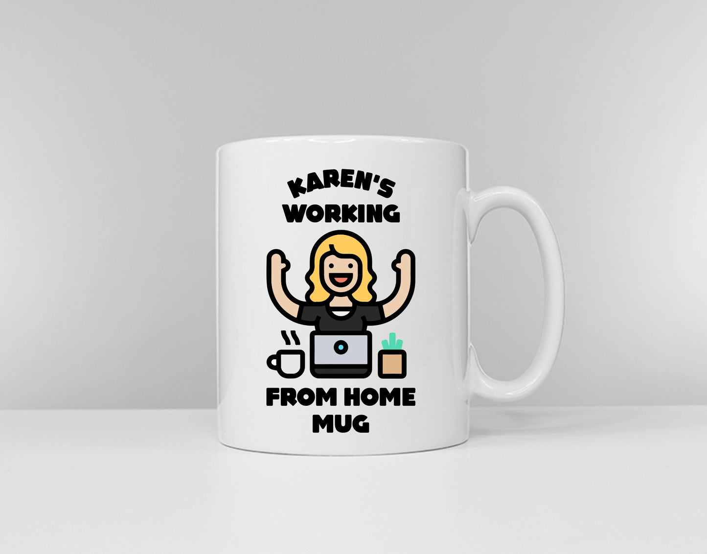 Working From Home Personalized Mug - Custom Home Office Quarantine Lock Down Mugs