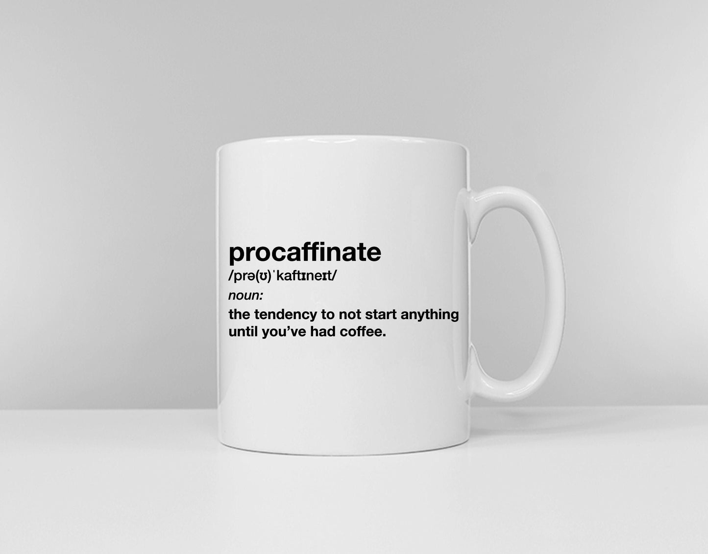 Procaffinate Coffee Mug - Dictionary Excerpt Work Mug - Caffeine Coffee Mug Funny Meaning Gift