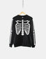 Skeleton Sweatshirt - Halloween Skeleton Sweater - Adult Long Sleeve Skeleton Shirt