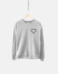 Heart Shape Pocket Print Sweatshirt - Love Shape Womens Fashion Sweater