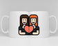 Personalized Valentines Couple Mug Set of 2 - Custom Social Distancing Couples In Lockdown - Quarantine Long Distance Relationship Mugs