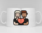 Personalized Valentines Couple Mug Set of 2 - Custom Social Distancing Couples In Lockdown - Quarantine Long Distance Relationship Mugs