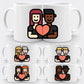 Personalized Valentines Couple Mug Set of 2 - Custom Social Distancing Couples In Lockdown - Quarantine Long Distance Relationship Mugs