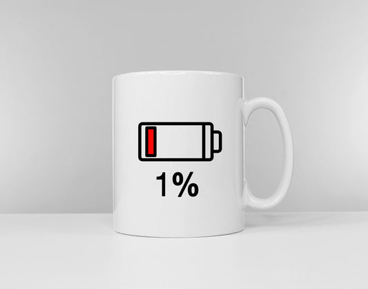 Recharging Coffee Mug - Need Caffeine Coffee Addict Battery Mug