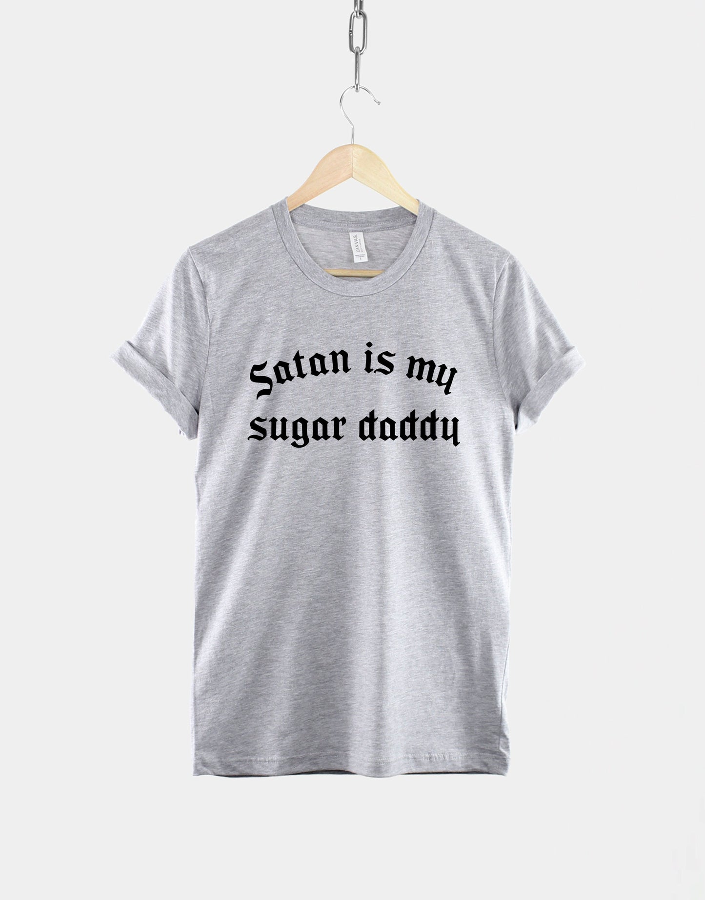 Satan Is My Sugar Daddy T-Shirt - Pastel Goth Shirt - Gothic Grunge Clothing Black Shirt