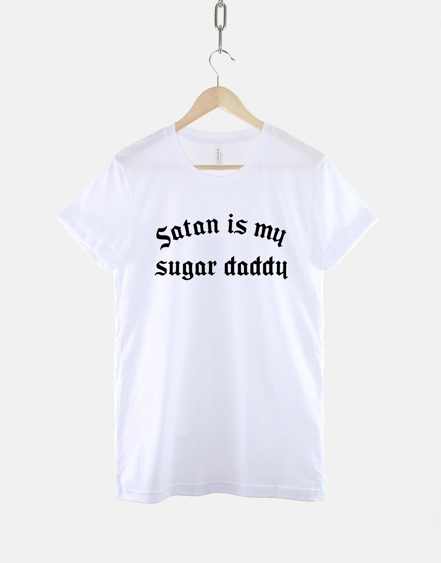 Satan Is My Sugar Daddy T-Shirt - Pastel Goth Shirt - Gothic Grunge Clothing Black Shirt