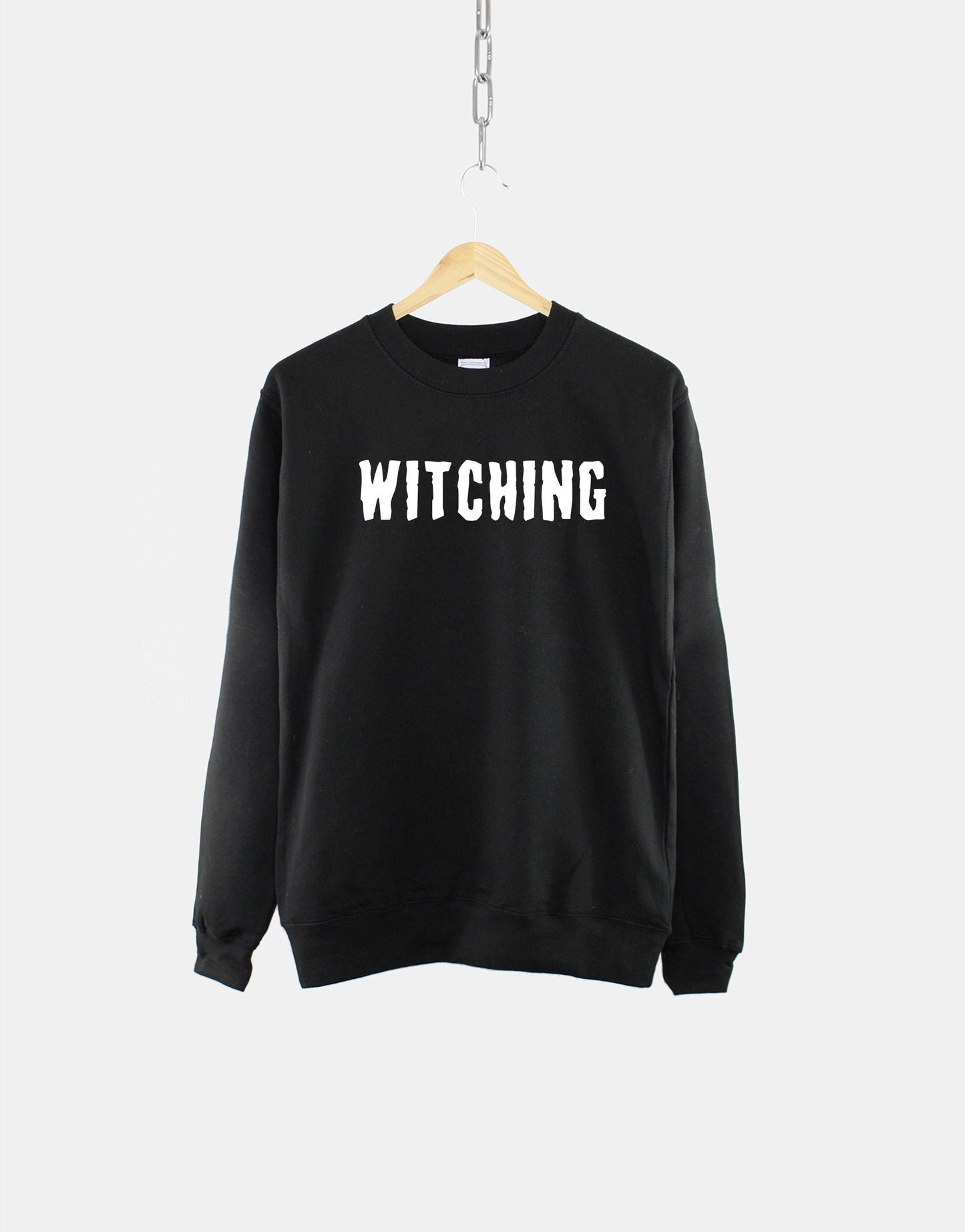 Witching Goth Girl Crew Neck Sweatshirt - Halloween Sweater