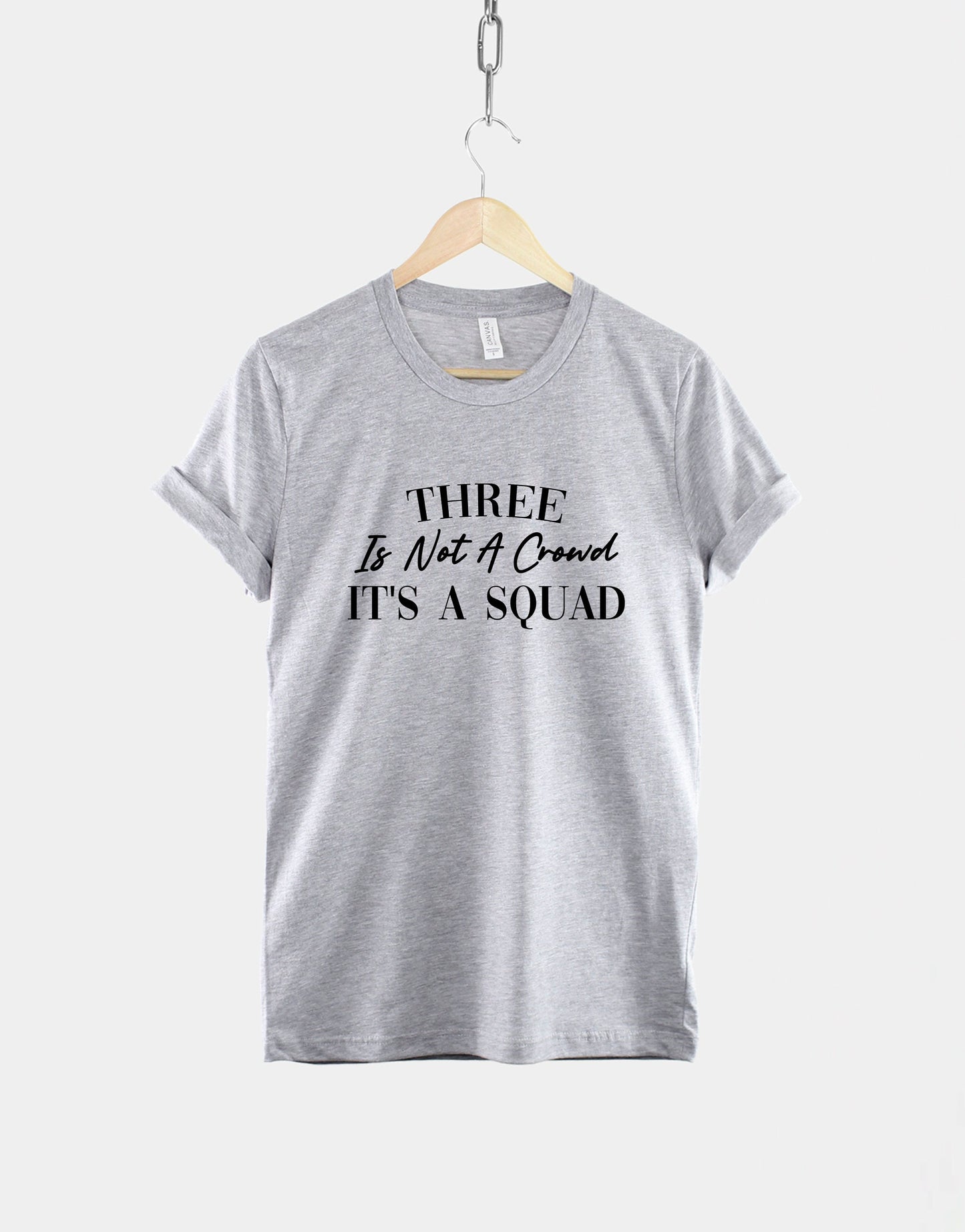 Kids Best Friends Matching T-Shirt - Cute Childrens Three Is Not A Crowd It's A Squad Best Friends Shirts