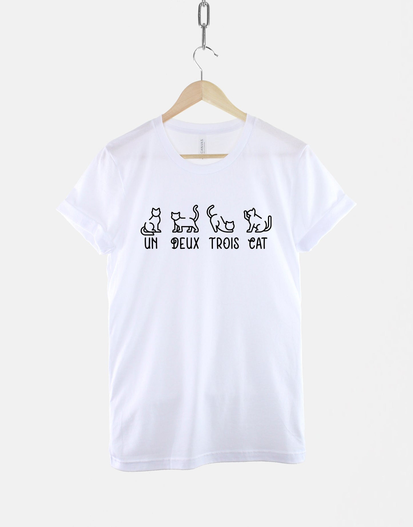 Cat Shirt - Un Deux Trois Cat T-Shirt - Womens French Cat TShirt - Cat Lover T-Shirts