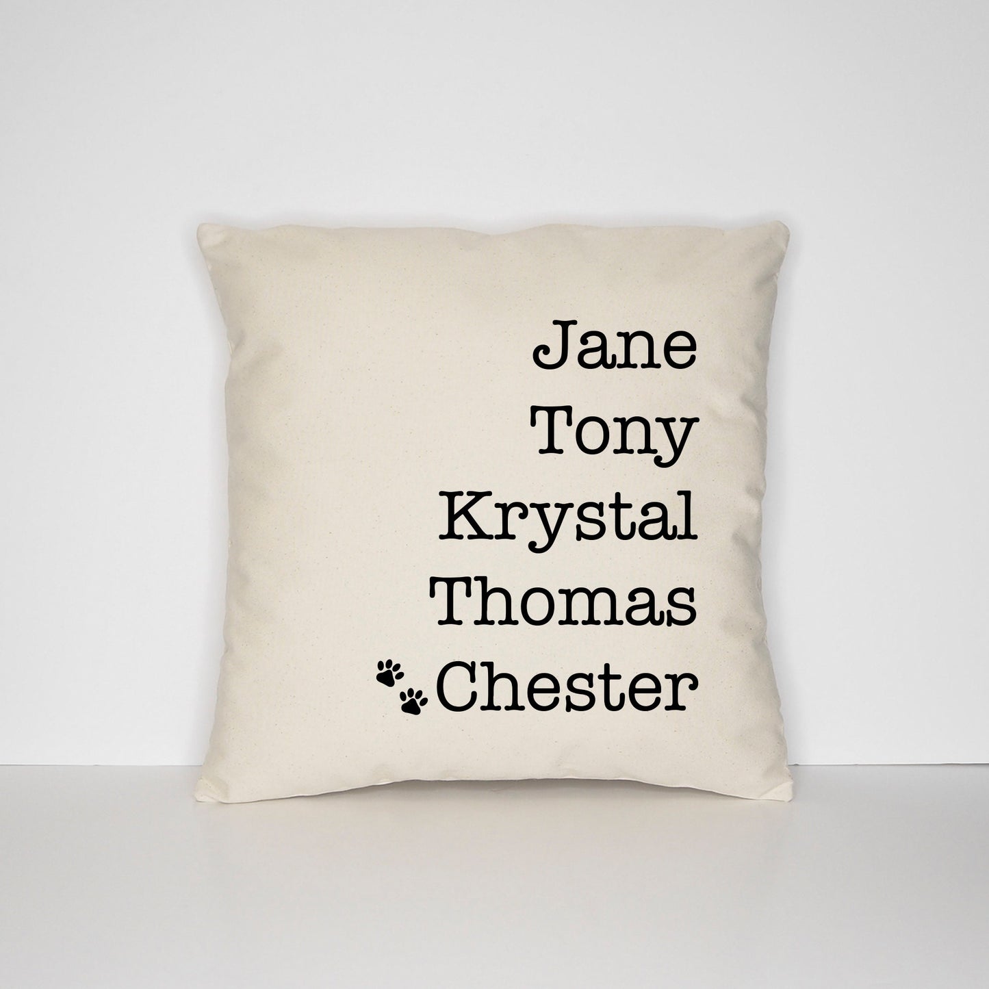 Personalised family name outlet cushions