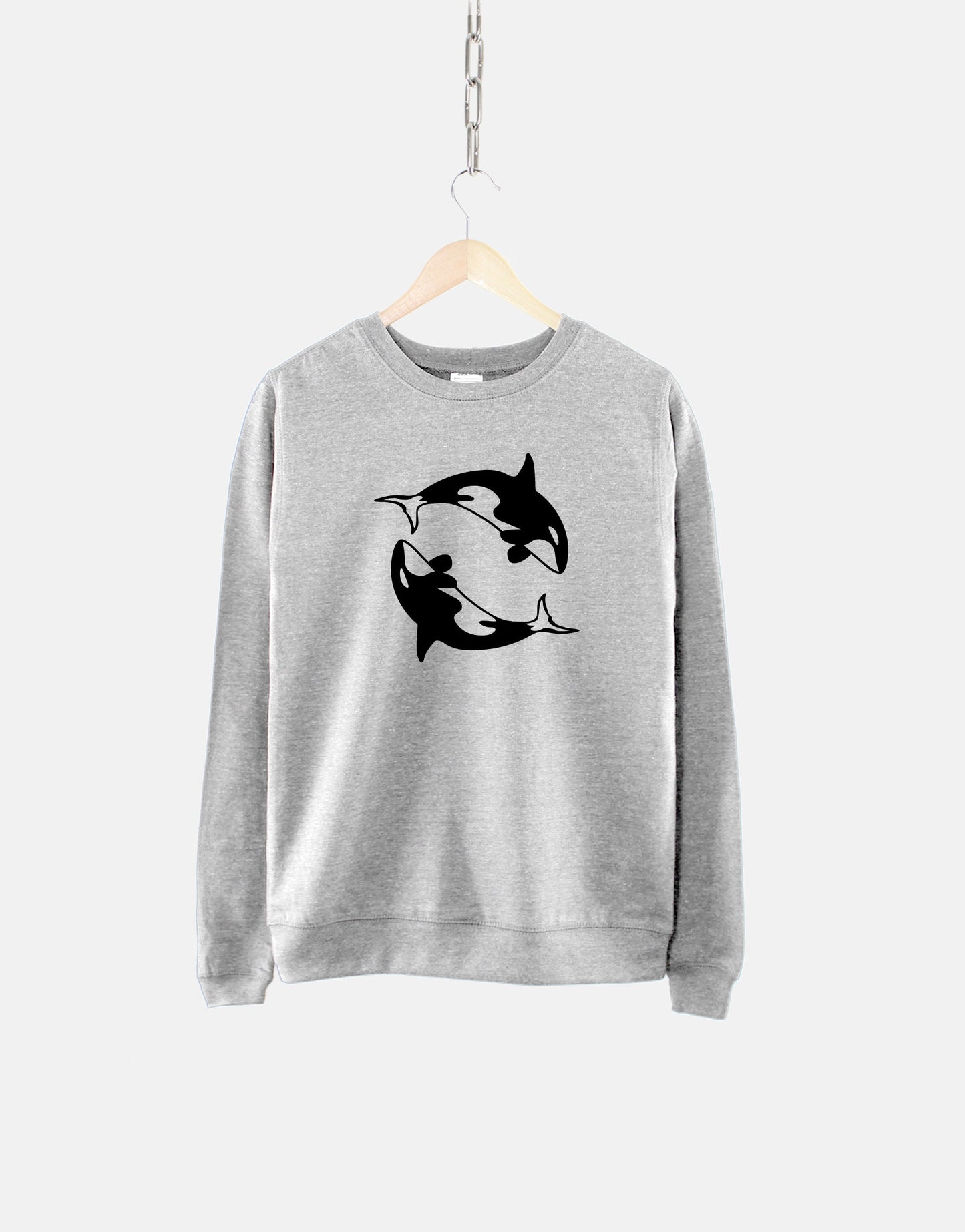 Orca Killer Whale Sweatshirt - Killer Whales Ocean Sweater - Nautical Jumper - Sailing Shirt