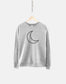 Half Moon Sweatshirt - Goth Crescent Moon Shirt - Black Moon Phases Sweater - Lunar Moon Eclipse - Astrology Sweatshirt