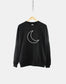 Half Moon Sweatshirt - Goth Crescent Moon Shirt - Black Moon Phases Sweater - Lunar Moon Eclipse - Astrology Sweatshirt