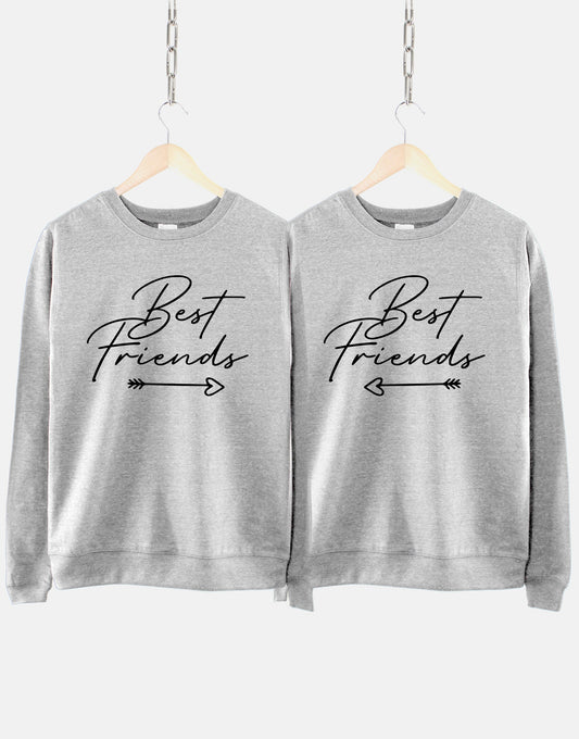 Best Friends Sweatshirts - Best Friend Sweatshirts - Handwritten Script Best Friends Sweatshirt Set