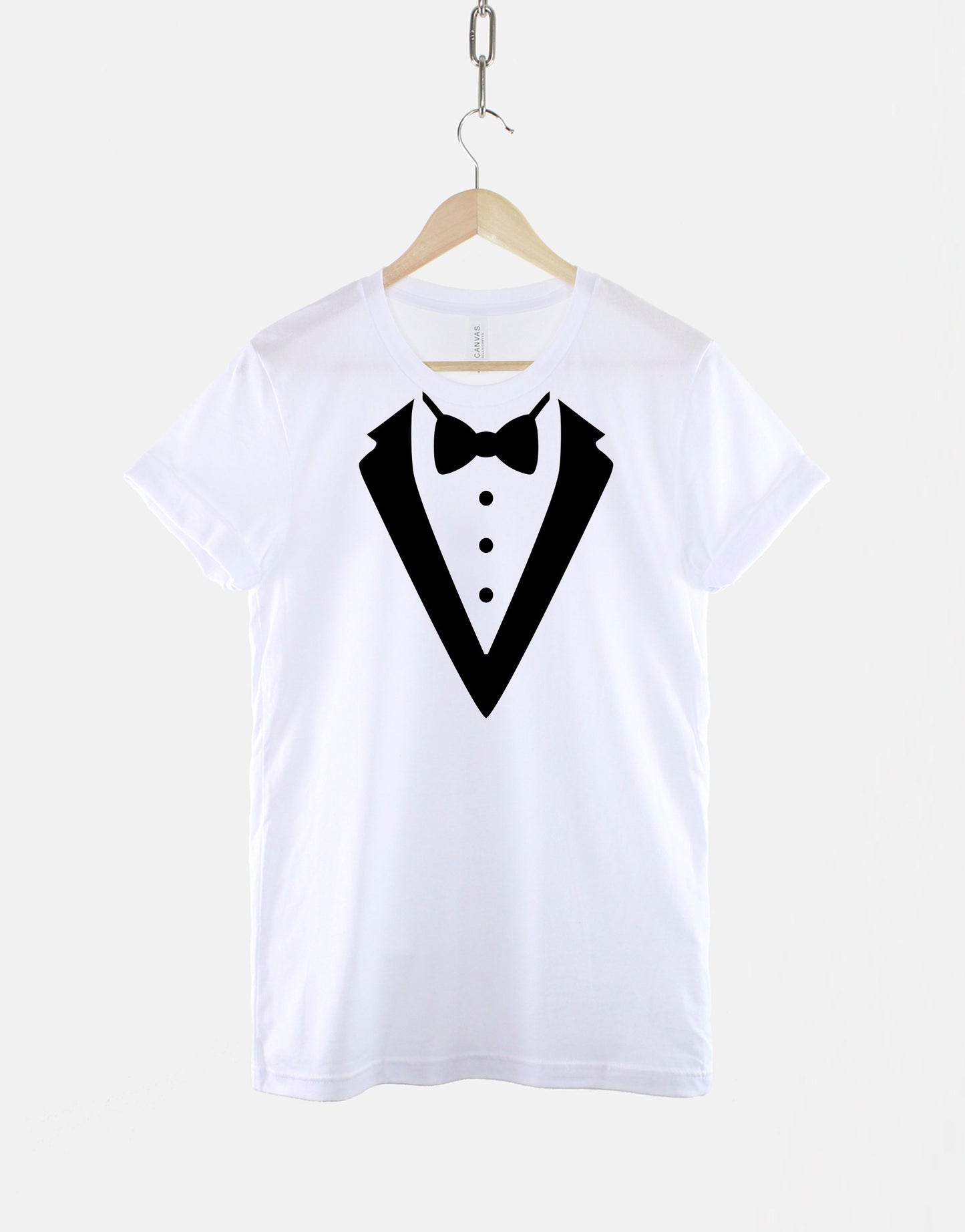 Tuxedo T-Shirt - Black Tux Shirt - Tux Print T-Shirt - Tuxedo Print Shirt