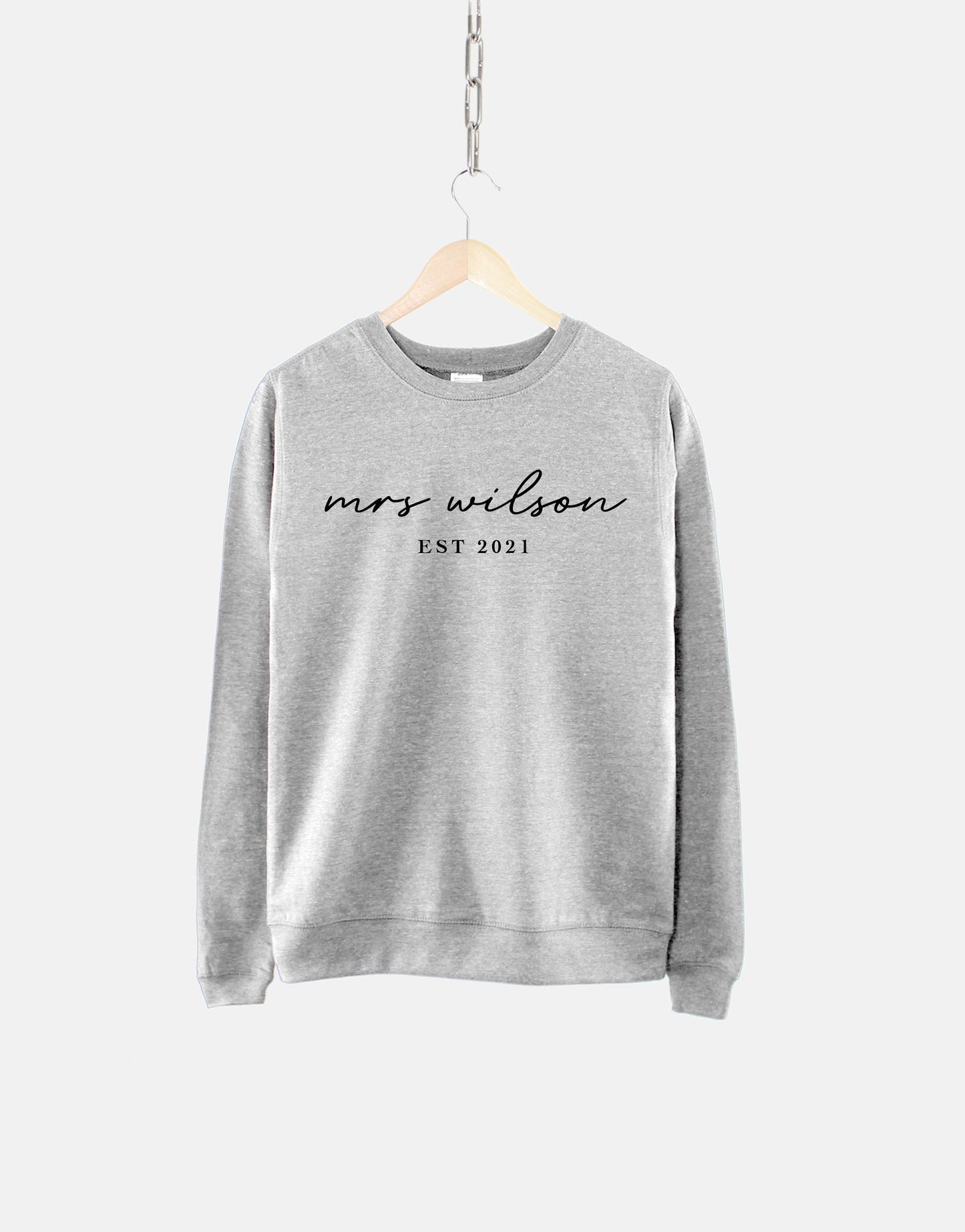 Personalized Mrs Sweatshirt - Personalised Bridal Shower Gift - Custom Engagement Gift - Customised Gift for Bride