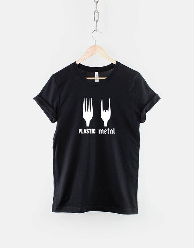 Heavy Metal T-Shirt - Metal Head Shirt - Plastic Metal Fork Shirt